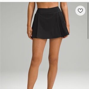 Side-Pleat High-Rise Tennis Skirt